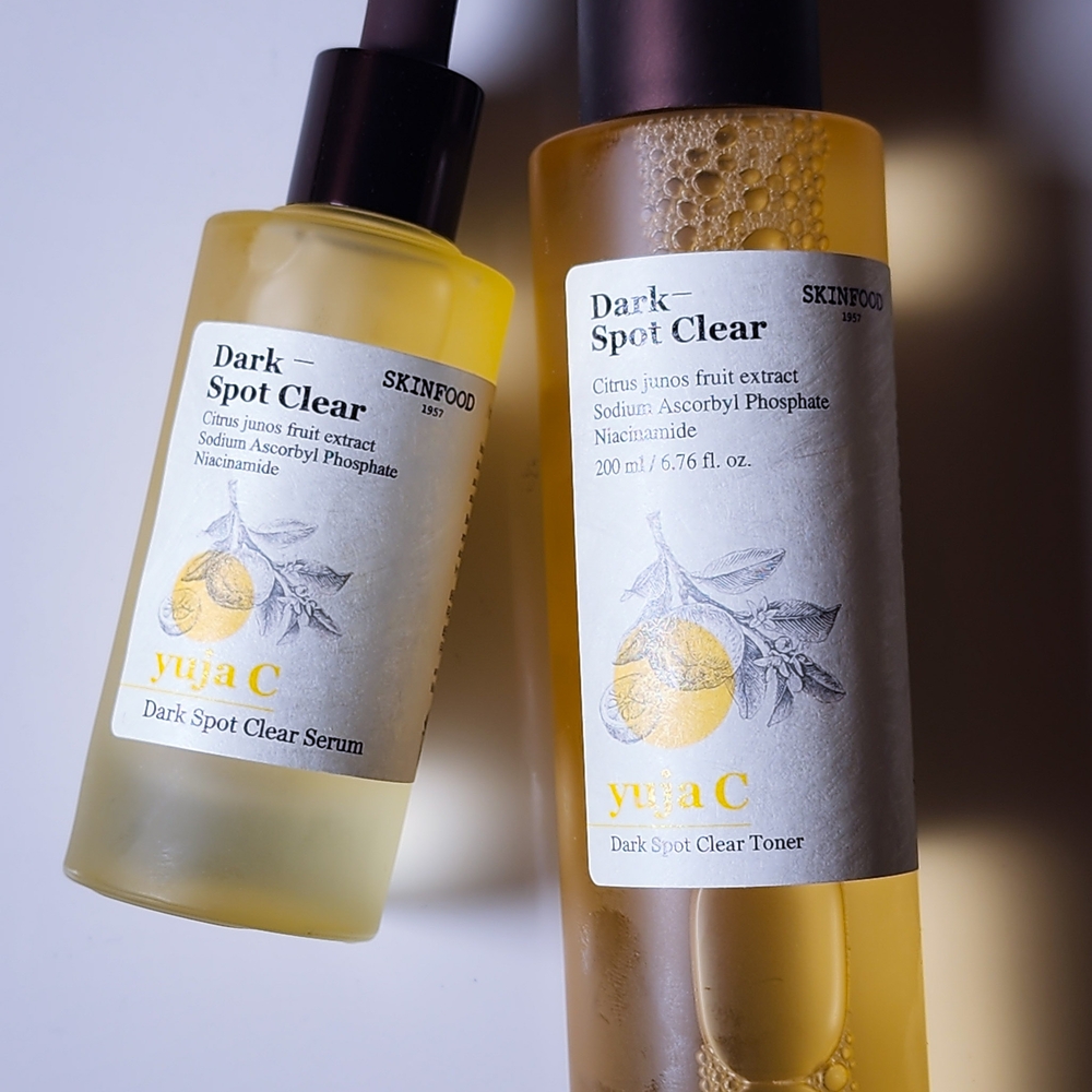 SkinFood Yuja C Dark Spot Clear Serum and Toner Set